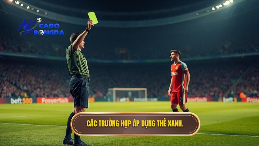 Các trường hợp áp dụng thẻ xanh trên sân cỏ